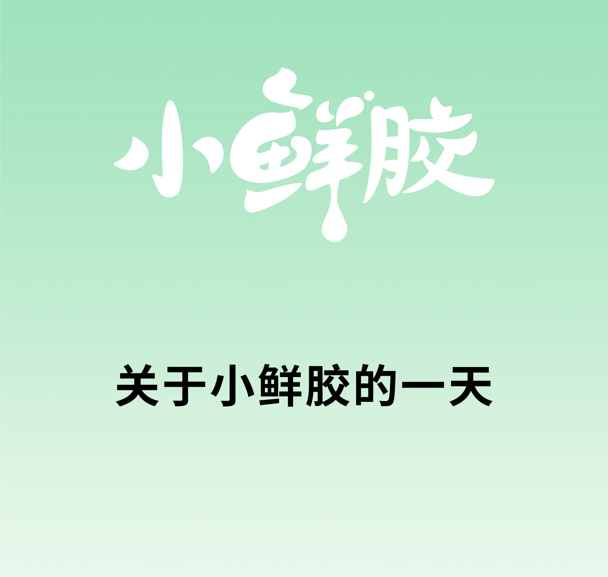 欢迎和小鲜胶一起，每天睡好觉！